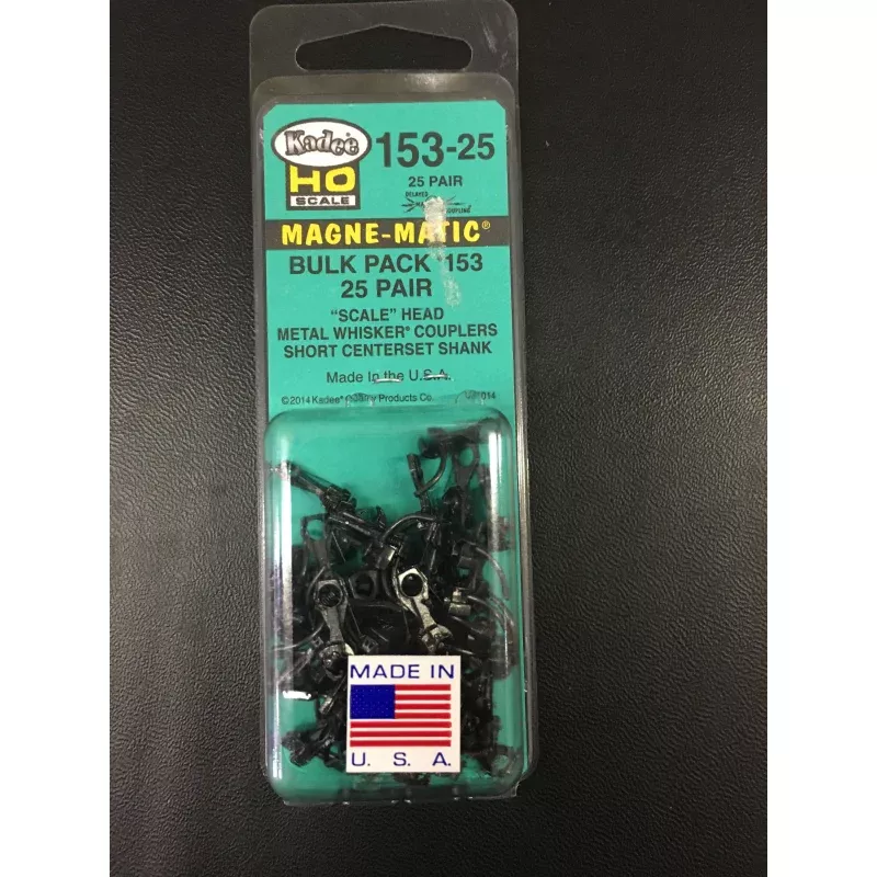 # 153-25 pair bulk pack 25 pair scale head metal whisker couplers short centerset shank.