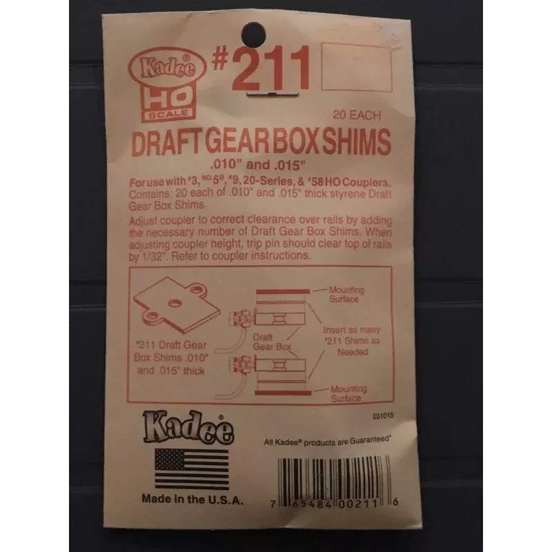 # 211 Styrene Gearbox Shims 0.010in & 0.015in (HO)
