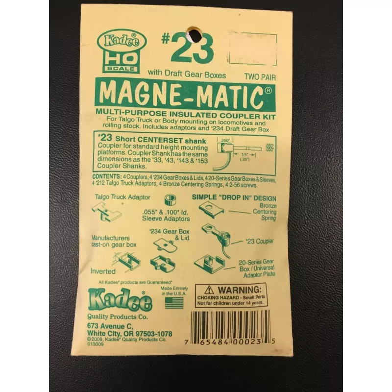 # 23 Plastic Couplers Short Centreset (HO) KADEE