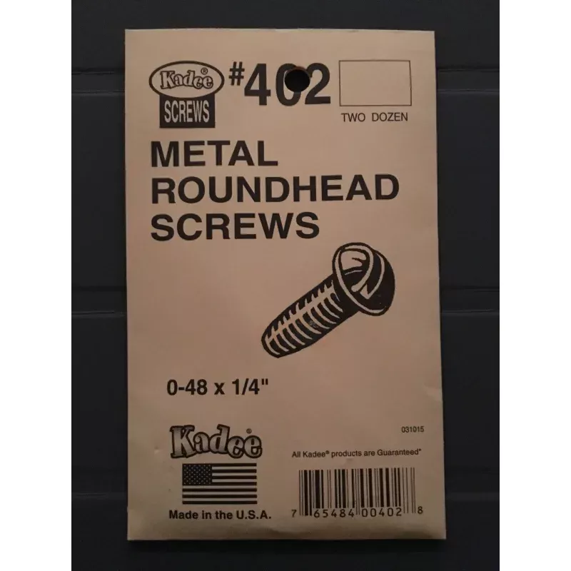 #402 Screws Metal 0-48 x 1/4in