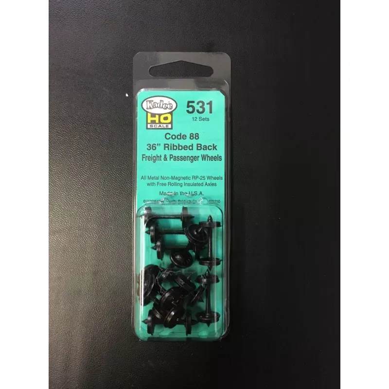 #531 Code 88 36 Ribbed Back: Freight & Passenger Wheels