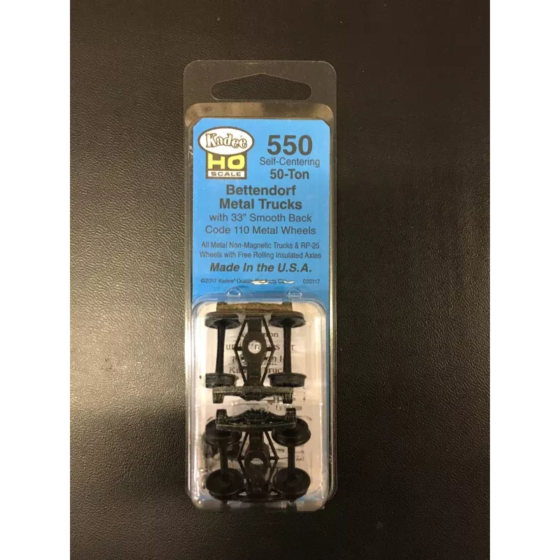 #550 Bettendorf Self-Centering Trucks 33 wheels Kadee