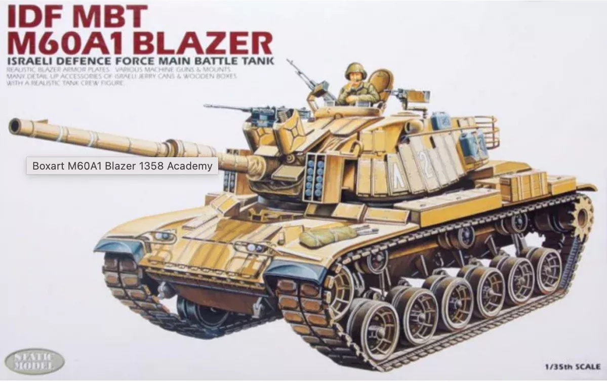 ACADEMY 1358 1/35 IDF MBT M60A1 Blazer Israeli Defense Force Main Battle Tank