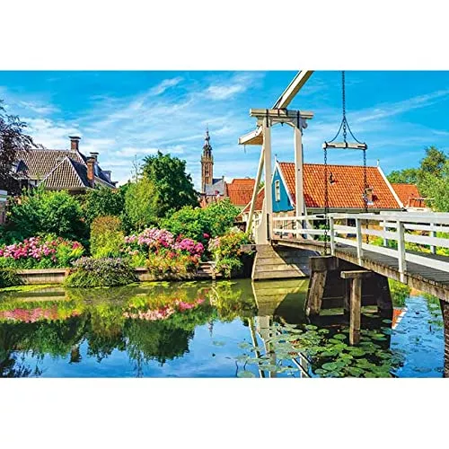 APPLEONE 300-363 Jigsaw Puzzle Flowering Dutch Drawbridge 300 Pieces