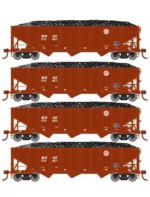 Athearn 15157 HO Scale 40' 3 Bay Ribbed Hopper with Load BNSF