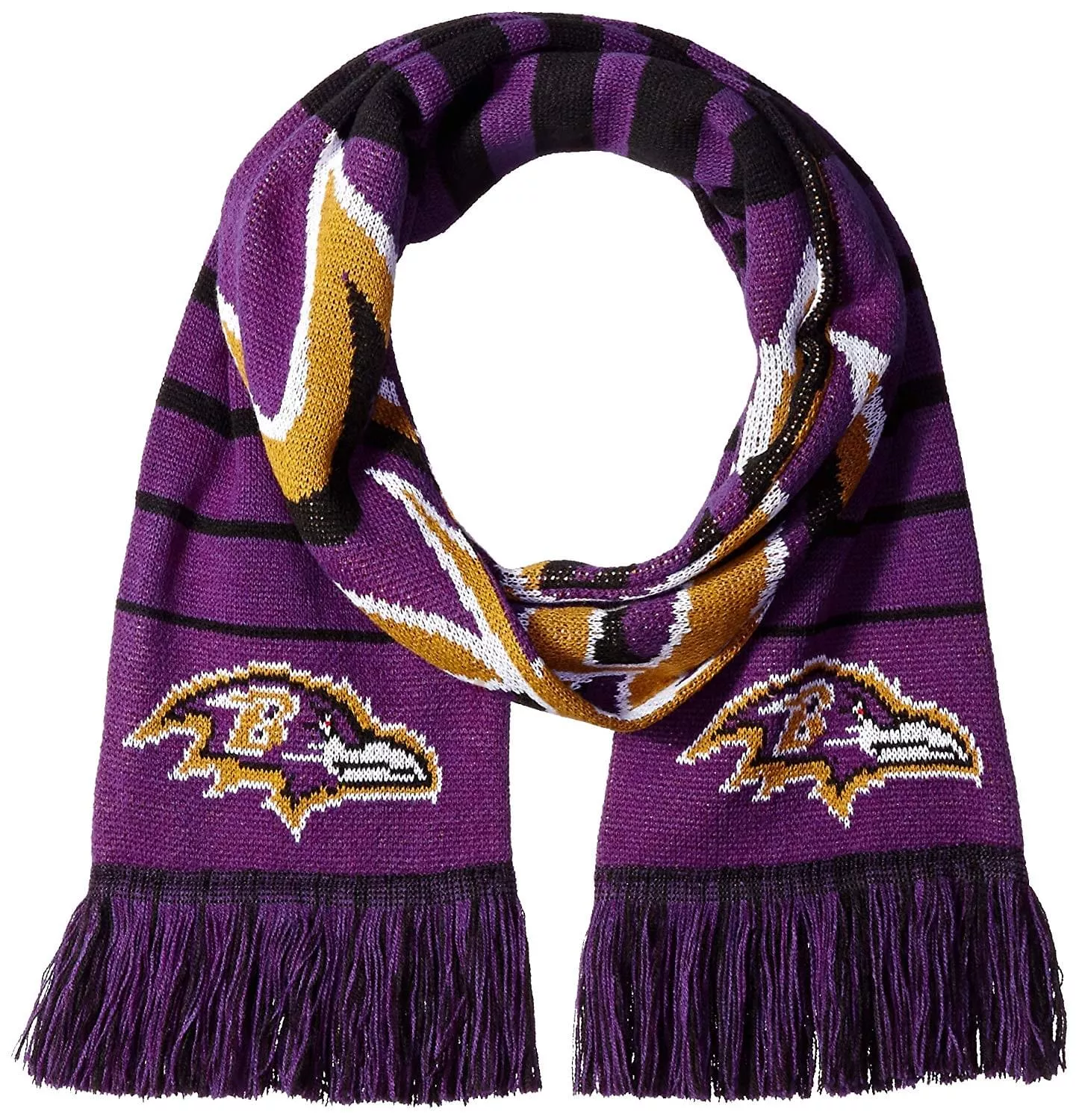 Baltimore Ravens NFL Football Split Logo Reversible Scarf