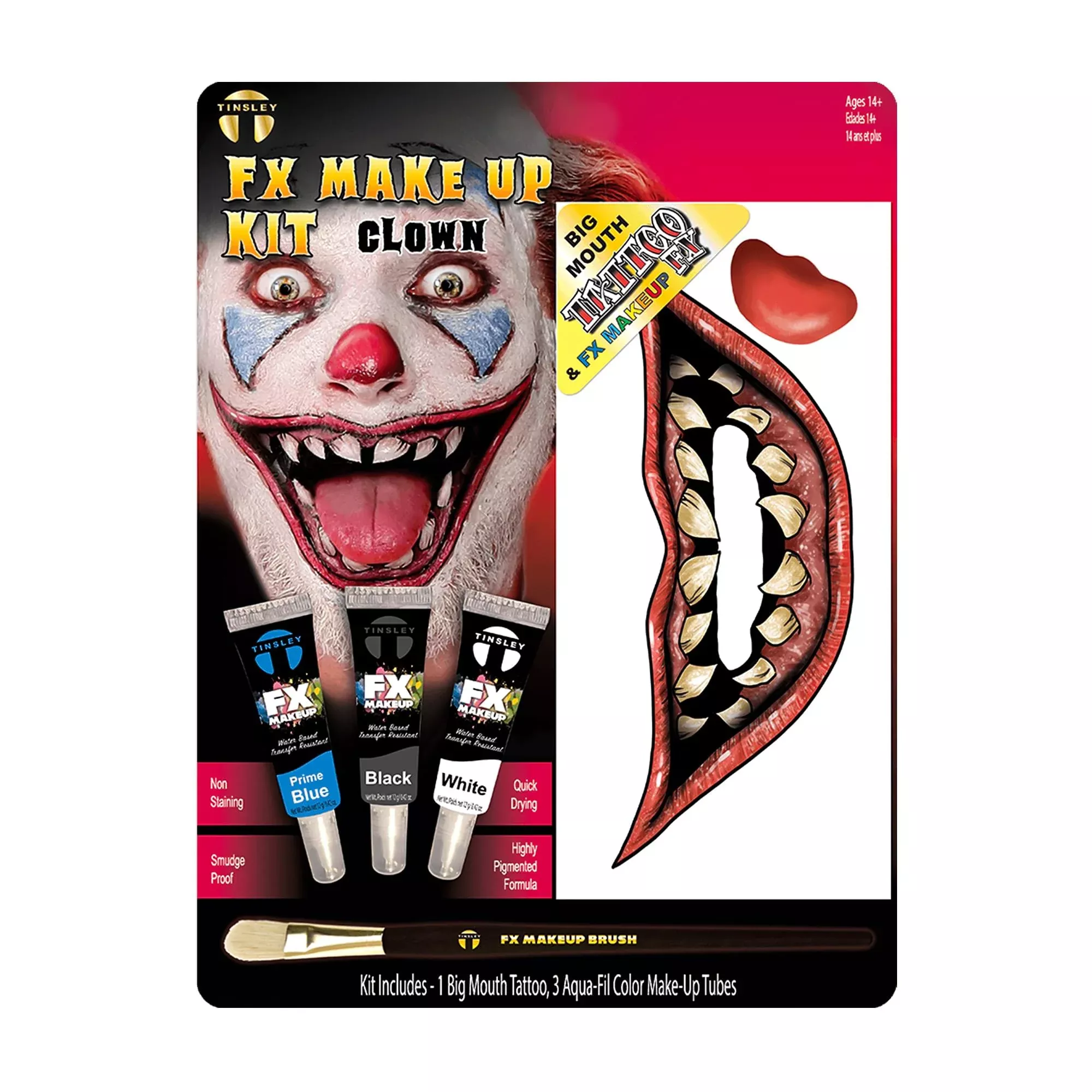 Clown Fx Makeup Kit Costume Accessory