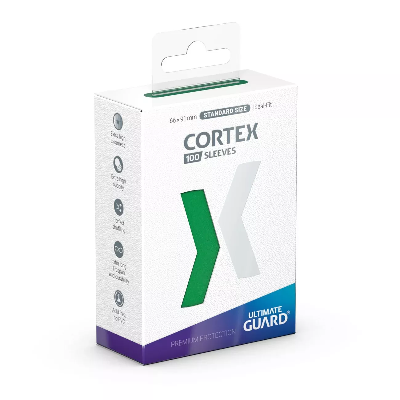 Cortex Card Sleeves Green 100-Pack Ultimate Guard for TCG Standard Size
