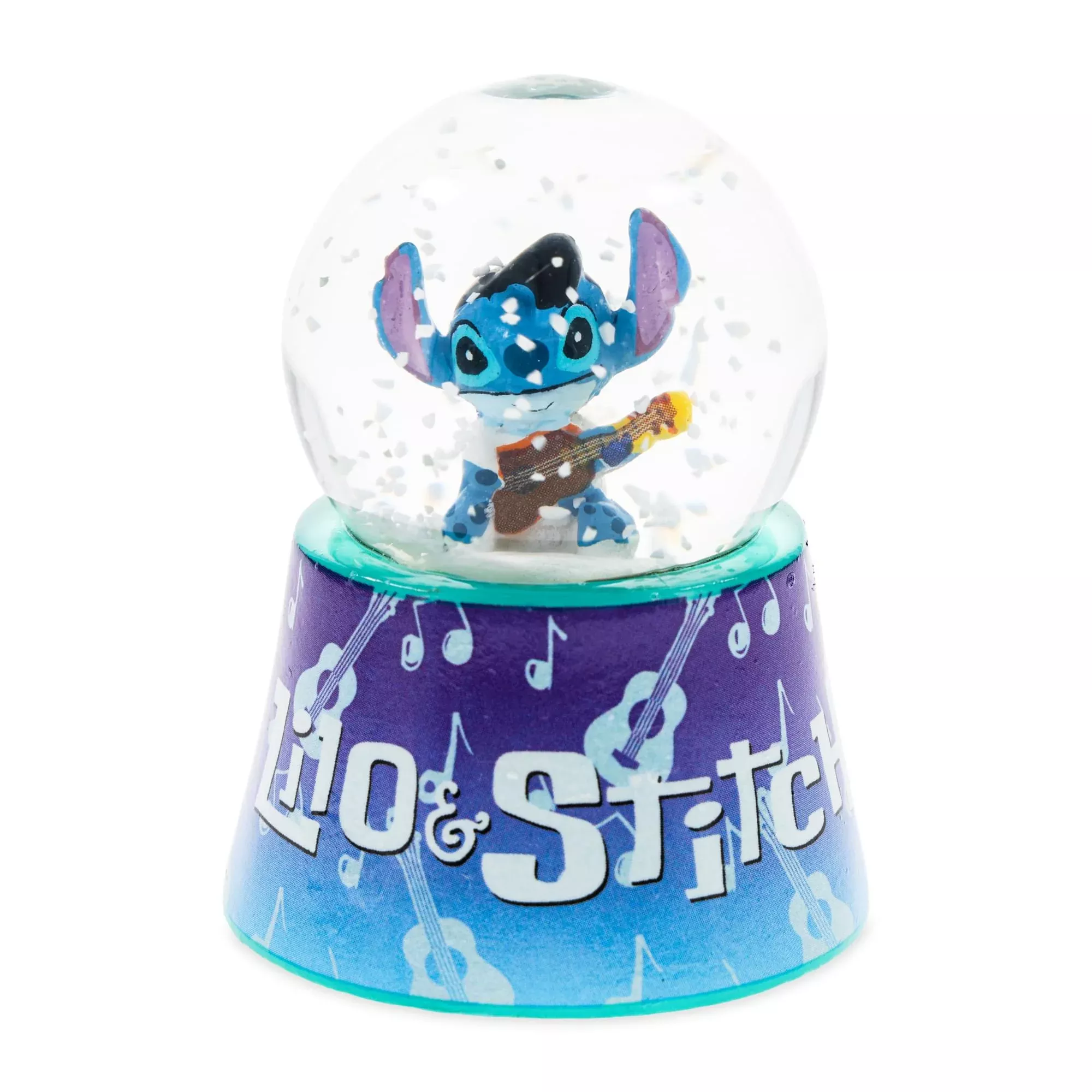 Disney Lilo & Stitch Elvis Stitch 3-Inch Mini Light-Up Snow Globe