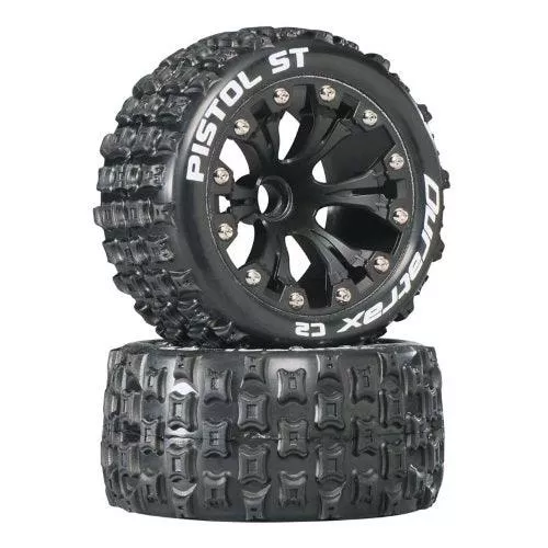 Duratrax DTXC3552 Mounted Front Pistol ST Tire / Wheel Set (2) Jato