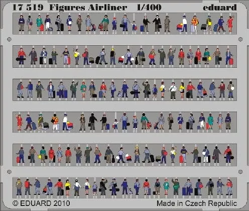 Eduard 17519 1/400 Aircraft- Airliner Figures (Painted)