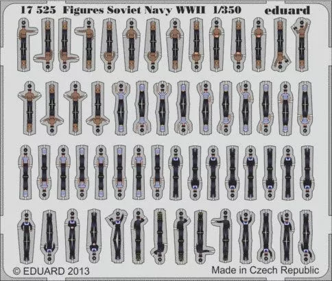 Eduard 17525 1/350 Ship- WWII Soviet Navy Figures (Painted Self Adhesive)