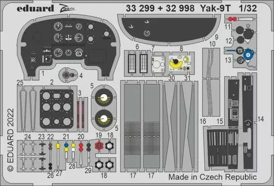 Eduard 33299 1/32 Aircraft- Yak9T Part 2 for ICM (Painted)