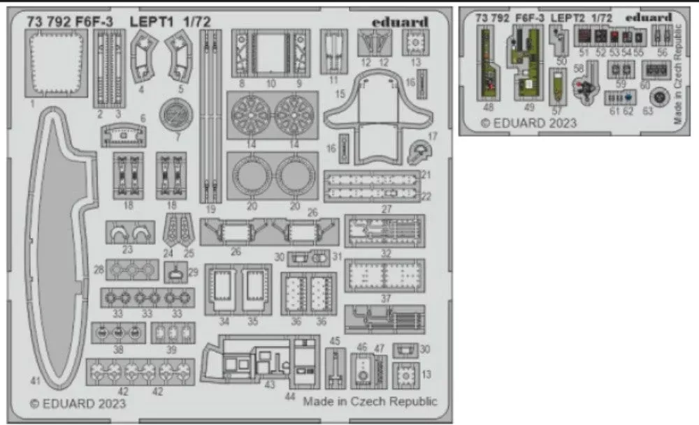 Eduard 73792 1/72 Aircraft- F6F3 for EDU (Painted)