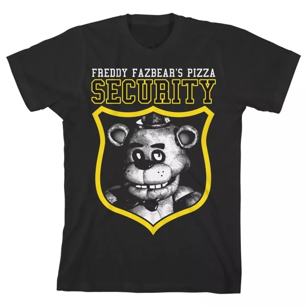 Five Nights at Freddy's "Security" Boy's Black T-Shirt