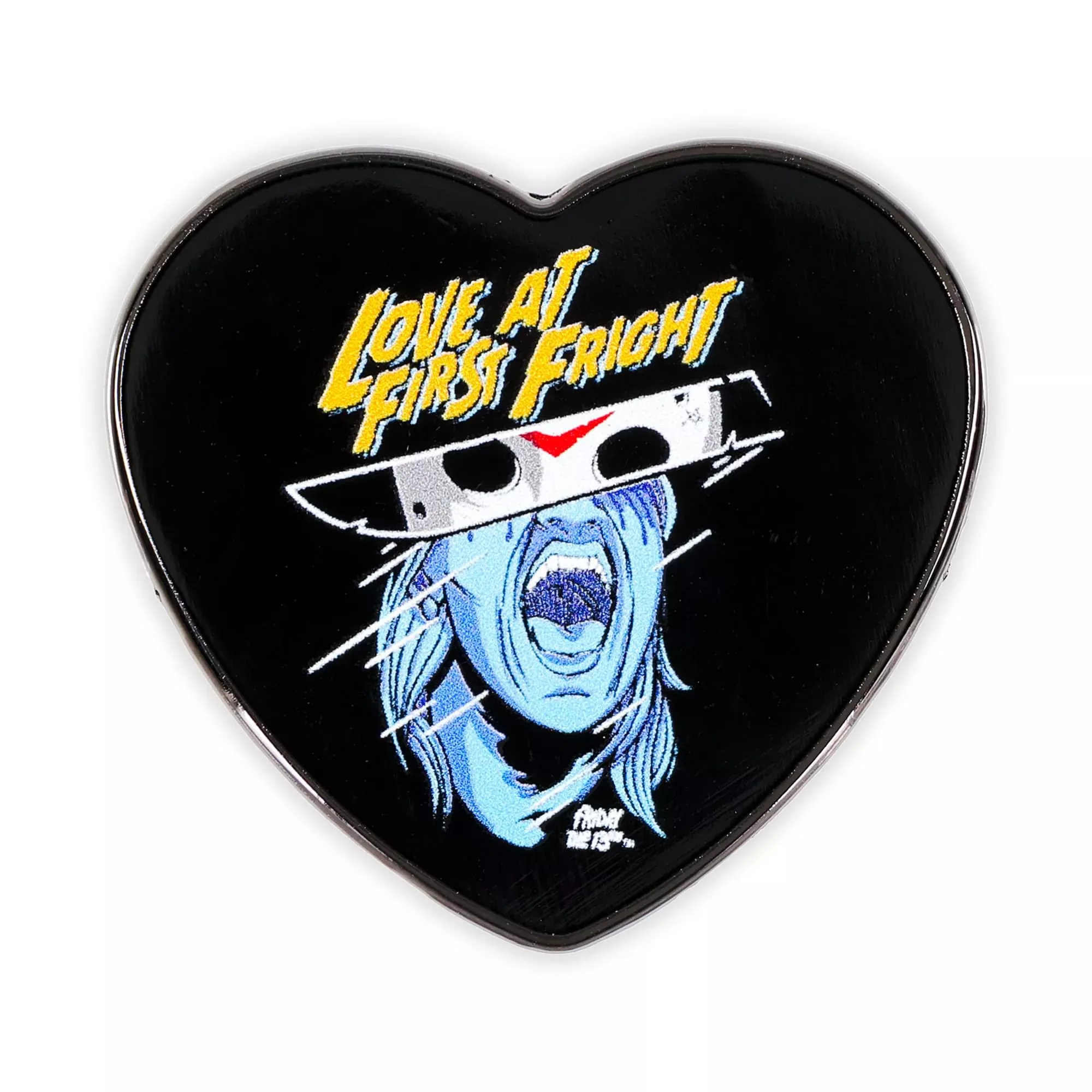Friday The 13th "Love At First Fright" Heart-Shaped Enamel Pin