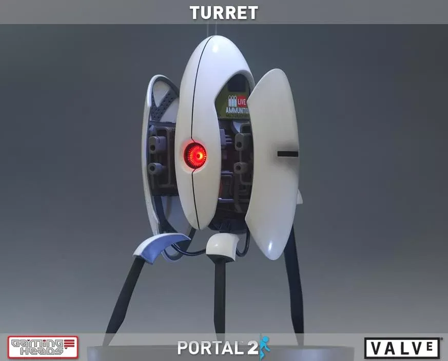 Gaming Heads Portal 2 Sentry Turret 20" Polystone Statue