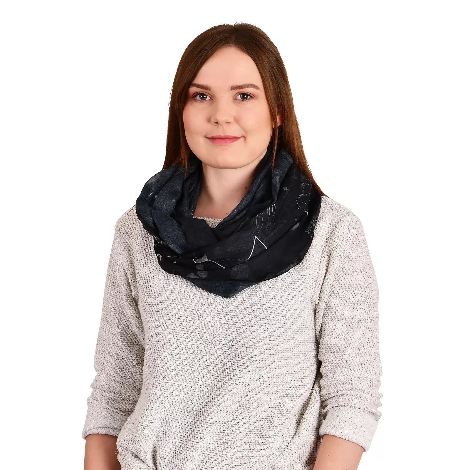 Harry Potter - Marauder's Map Loop Scarf Black