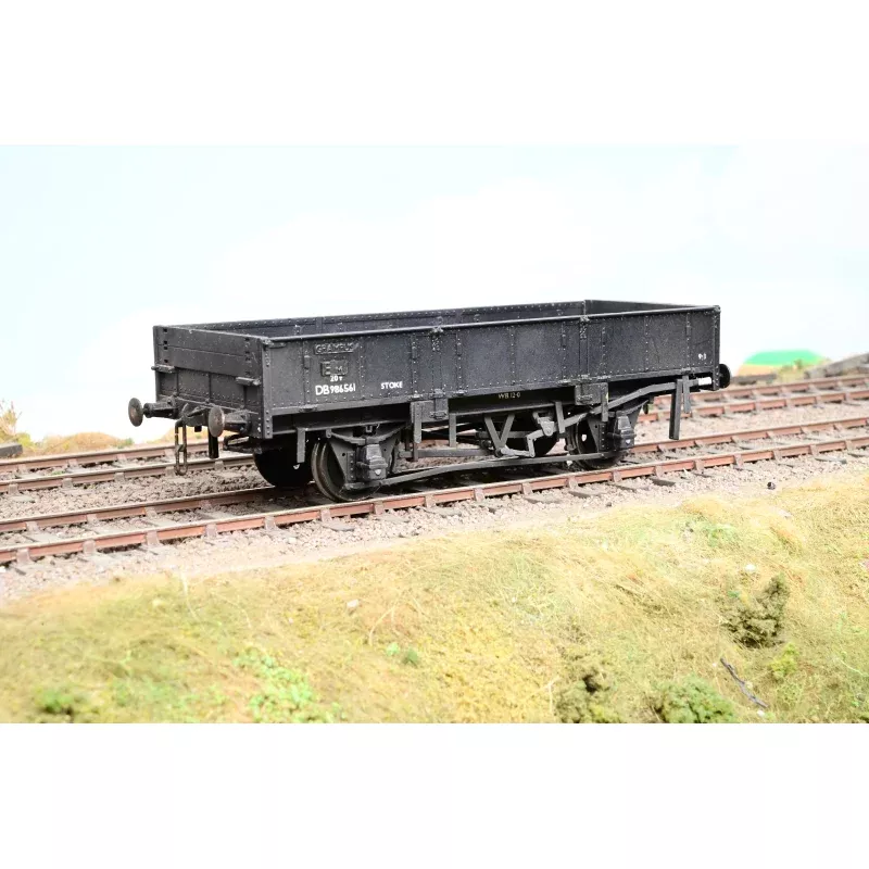 Kit Built 7mm O Gauge Grampus Wagon BR Engineers Black No.DB986561 - Unboxed