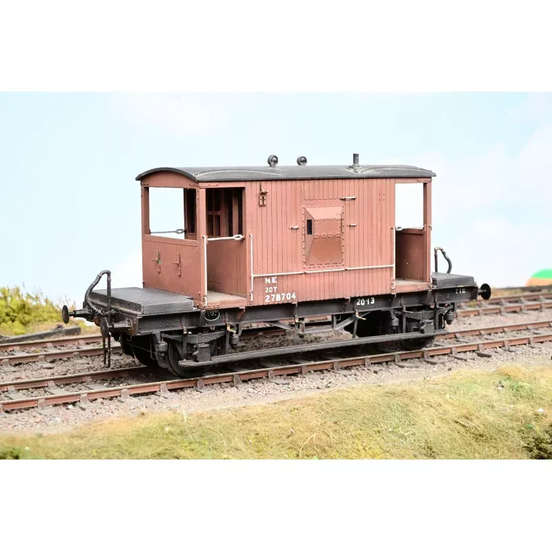 Kit Built 7mm O Gauge NE 20T Brake Van Bauxite No.278704 - Unboxed