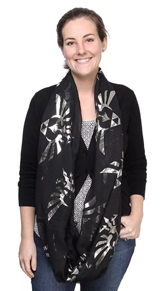 Legend of Zelda Triforce Logo Silver/ Black Viscose Scarf