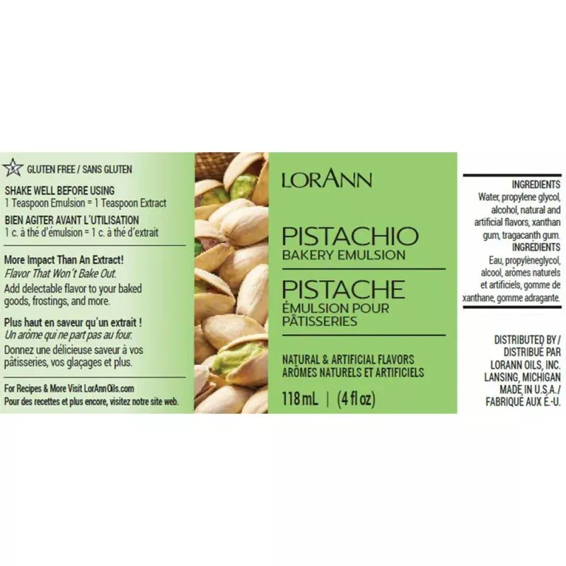 Lorann Pistachio Emulsion Flavoring