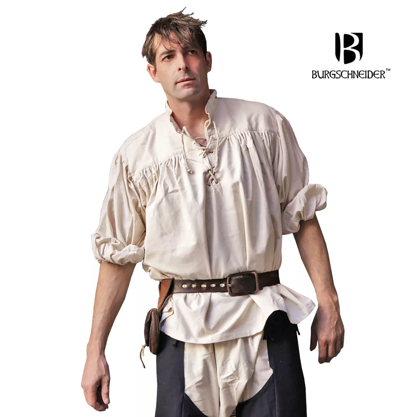 Medieval Lace-Up Shirt Störtebecker Natural