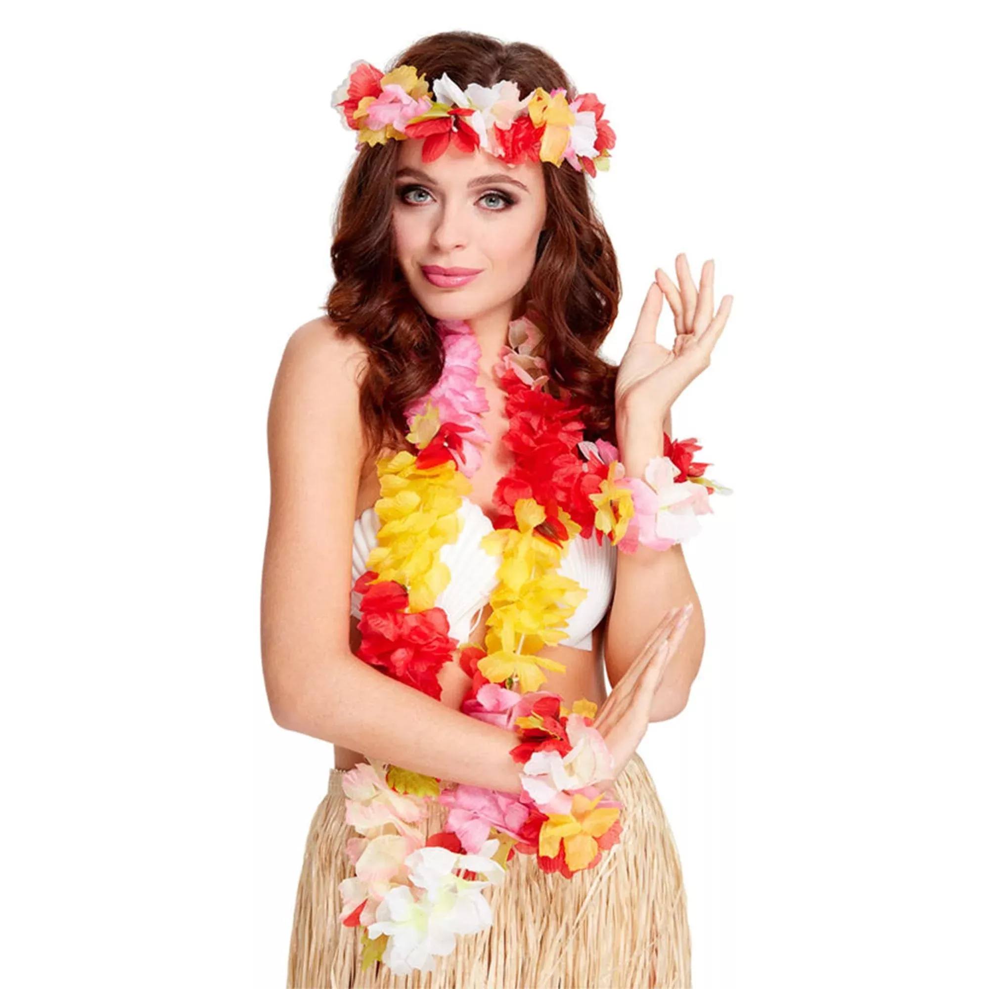 Multi-coloured Leis Costume Accessory
