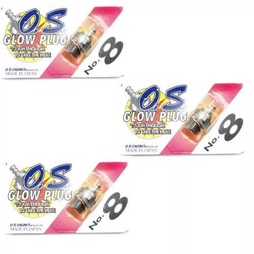 O.S. #8 Glow Plug Long Medium Air / Car OS 8 (3)
