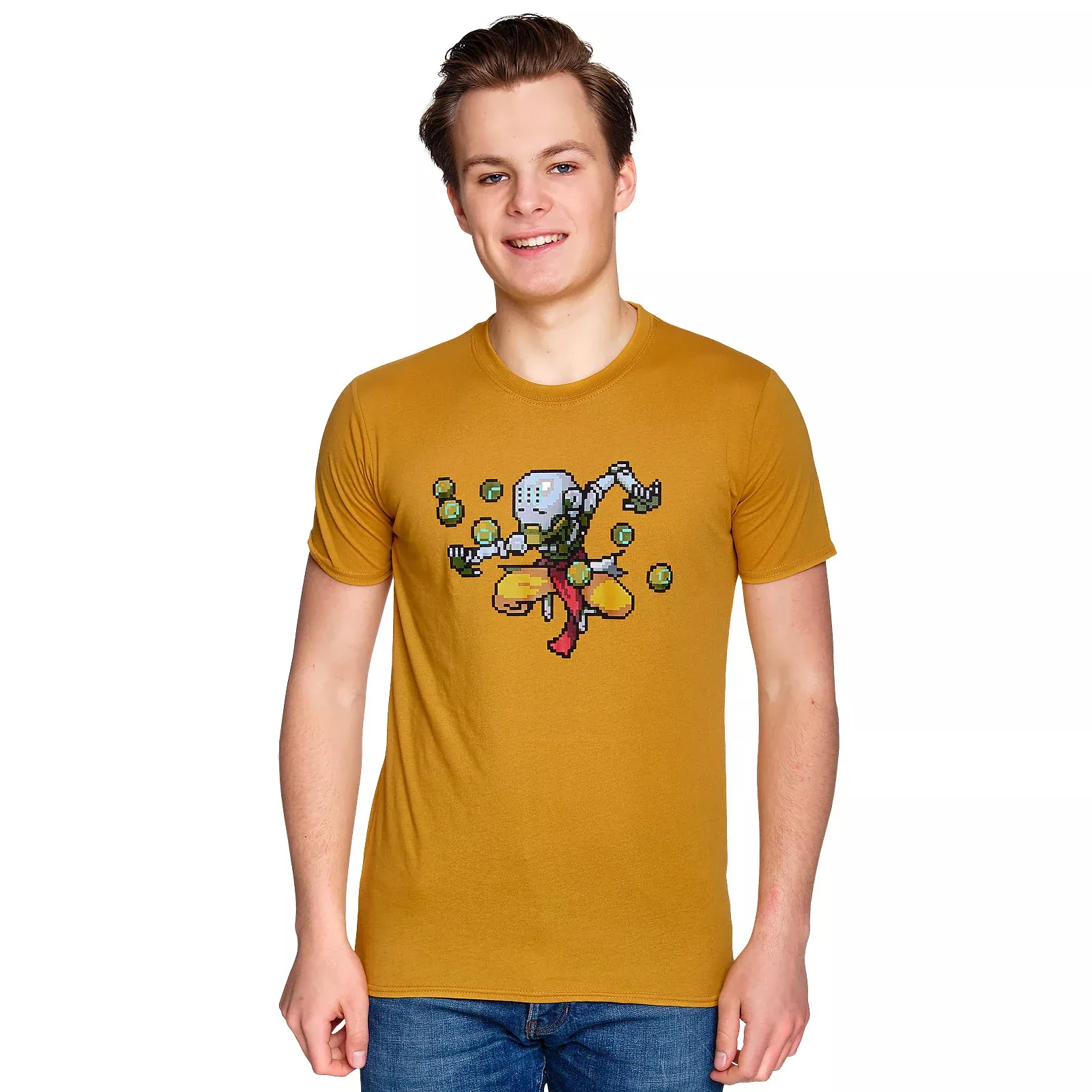 Overwatch - Zenyatta Pixel T-Shirt yellow