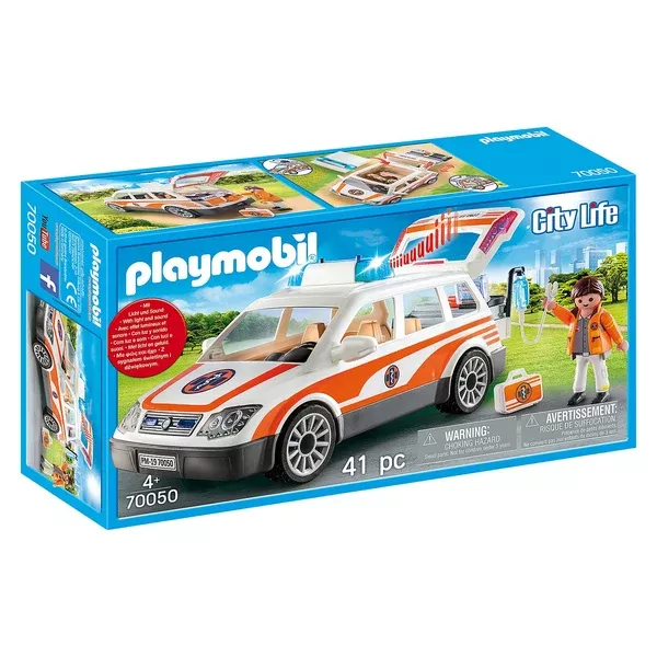 Playmobil City Life Emergency Car With Siren Building Set 70050