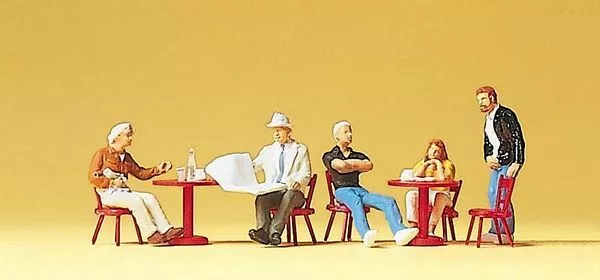 Preiser 10369 HO Scale People Working -- Street Cafe