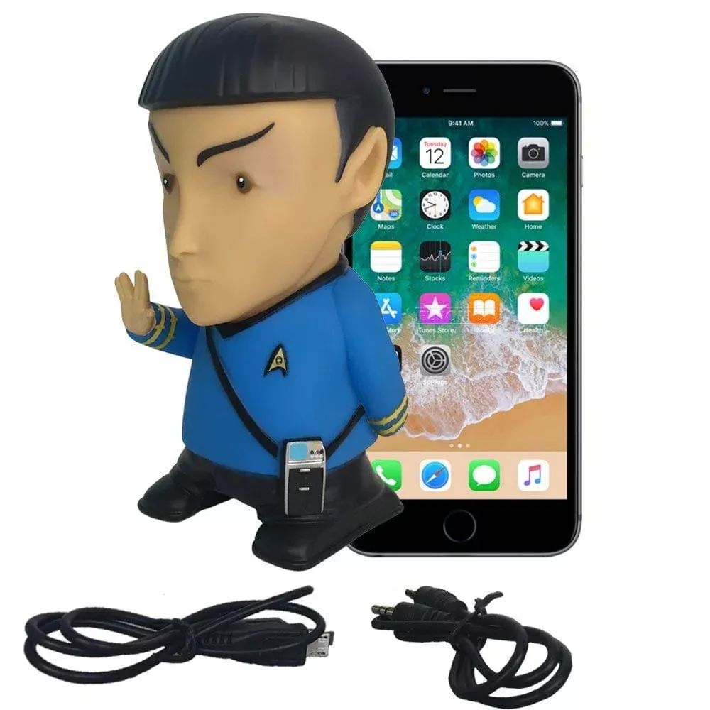 Star Trek Mr. Spock 6" Tall Vinyl Talking Bluetooth Speaker