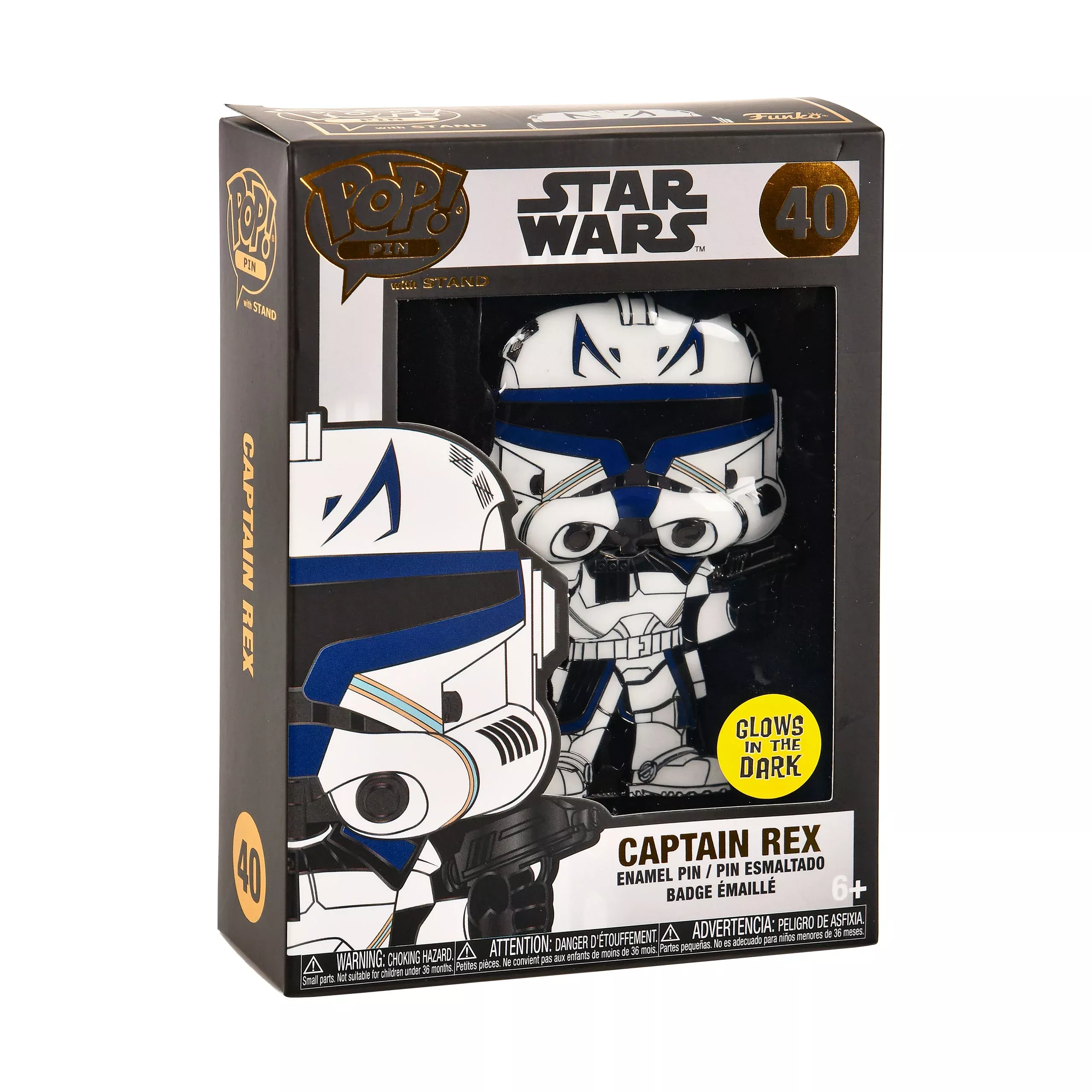 Star Wars The Clone Wars - Captain Rex Glow in the Dark Funko Pop Pin 10 cm