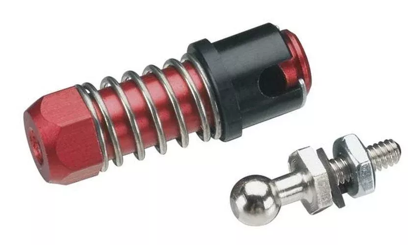Sullivan S590 Aluminum Ball Connector w/ Locking Sleeve 2-56 Red