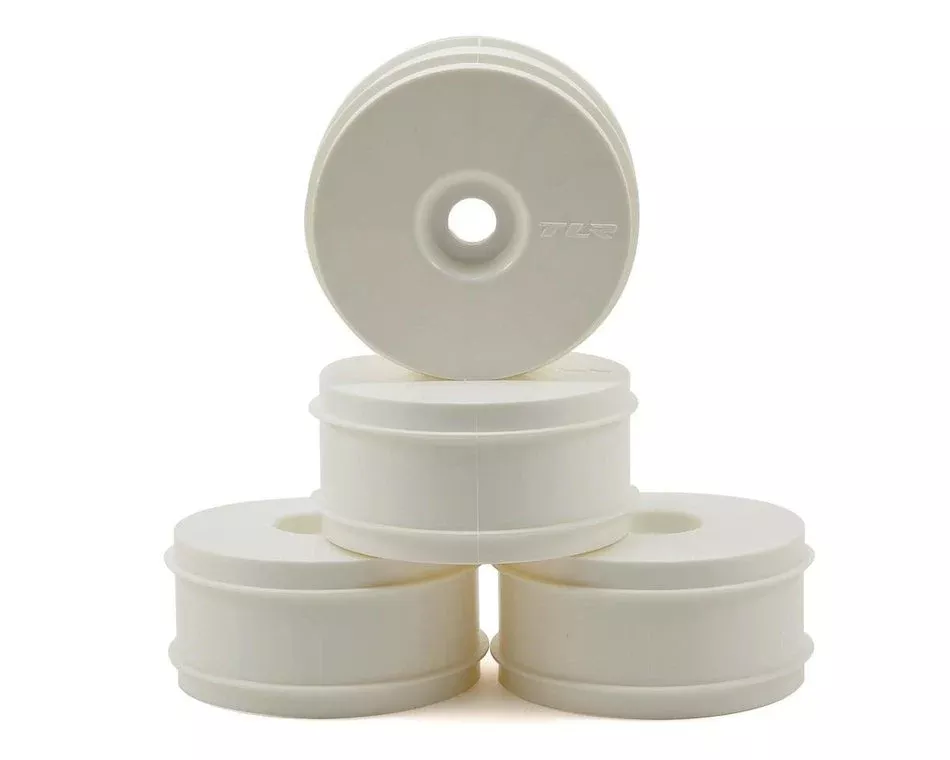 Team Losi Racing TLR44001 1/8 Buggy White Dish Wheels for 8IGHT