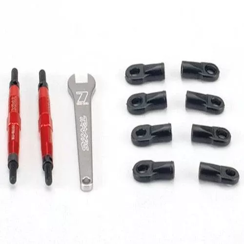 Traxxas 5938R Front/Rear Red Aluminum Toe Links Slayer