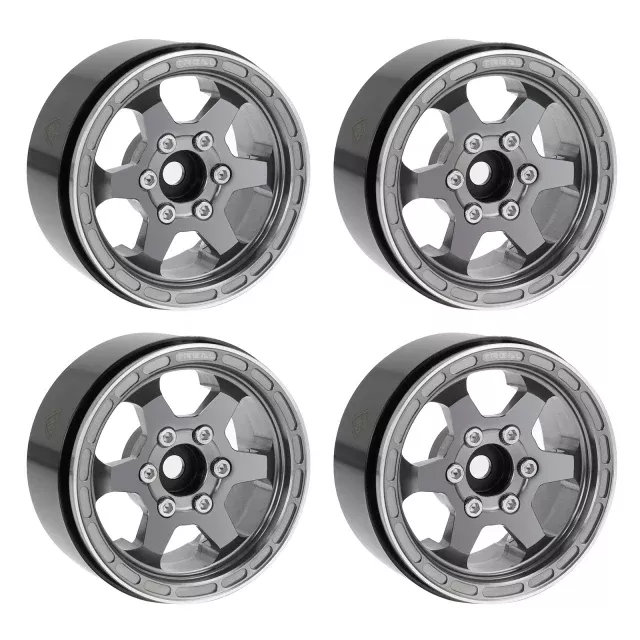 Treal Hobby (X0037KMNKB) 1.9" Gray Concave Six Spoke Beadlock Wheels