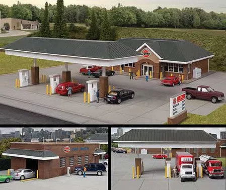 Walthers Cornerstone 933-3538 HO Scale Modern Travel Center / Gas Station -- Kit