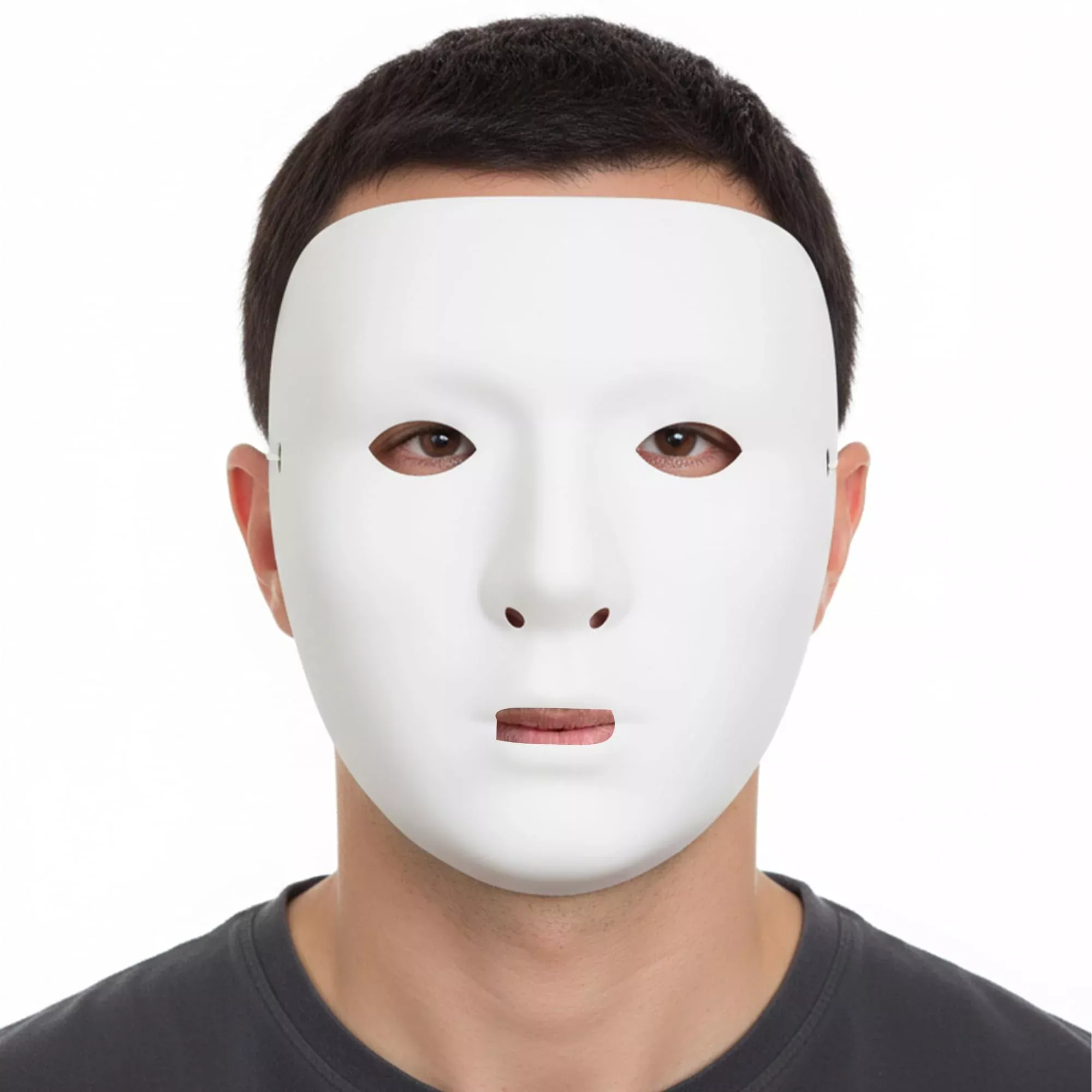 White Robot Mask Costume Accessory